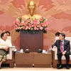 Phó Chủ tịch Quốc hội Nguyễn Đức Hải tiếp Phó Chủ tịch Hội đồng Nhân dân Thủ đô Vientiane Lamphoy Siakkhachanh. (Ảnh: TTXVN)