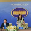 Thứ trưởng Bộ Ngoại giao Lê Thị Thu Hằng phát biểu. (Ảnh: TTXVN)