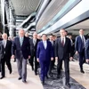 Thủ tướng Phạm Minh Chính thăm Tập đoàn Công nghiệp Hàng không Vũ trụ Thổ Nhĩ Kỳ. (Ảnh: Dương Giang/TTXVN)