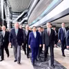 Thủ tướng Phạm Minh Chính thăm Tập đoàn Công nghiệp Hàng không Vũ trụ Thổ Nhĩ Kỳ. (Ảnh: Dương Giang/TTXVN)