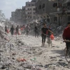 Người tị nạn Palestine tại Jabalia, phía Bắc Dải Gaza ngày 30/5/2024. (Ảnh: THX/TTXVN)