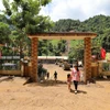 Trường học ở Hồ Bốn (Mù Cang Chải, Yên Bái) chịu thiệt hại nặng nề khi mưa lũ xảy ra. (Ảnh: Thanh Tùng/TTXVN)
