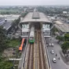 Tuyến đường sắt đô thị Cát Linh-Hà Đông dần thu hút người dân chọn làm phương tiện đi lại. (Ảnh: PV/Vietnam+)