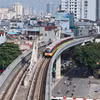Tàu Nhổn-Ga Hà Nội đã chính thức vận hành thương mại từ sáng 8/8. (Ảnh: Hoài Nam/Vietnam+)
