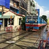 Một đoàn tàu chở khách của Tổng công ty Đường sắt Việt Nam. (Ảnh: Việt Hùng/Vietnam+)