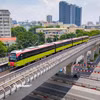Đường sắt đô thị đoạn trên cao Nhổn-Cầu Giấy được đưa vào khai thác và vận hành. (Ảnh: Hoài Nam/Vietnam+)