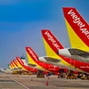 Vietjet sắp nhận thêm 10 máy bay mới, mở rộng các đường bay quốc tế. (Ảnh: PV/Vietnam+)