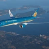 Dòng máy bay thân rộng Boeing 787 thân thiện với môi trường được Vietnam Airlines sử dụng khai thác mở đường bay thẳng mới đến Đức. (Ảnh: PV/Vietnam+)