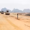 Nhà thầu thi công Dự án Cao tốc Bắc-Nam phía Đông. (Ảnh: Việt Hùng/Vietnam+)