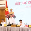 Thứ trưởng Bộ Tài chính Nguyễn Đức Chi tại phiên họp báo do Văn phòng Chính phủ tổ chức vào chiều 4/11. (Ảnh: PV/Vietnam+)
