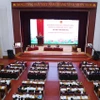 Quang cảnh kỳ họp thứ 12 HĐND tỉnh Lai Châu khóa XV, nhiệm kỳ 2021-2026. (Ảnh: Quý Trung/TTXVN)