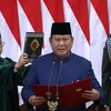 Lễ nhậm chức Tổng thống Indonesia của ông Prabowo. (Ảnh: TTXVN phát)