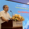 Ông Nguyễn Ngọc Hòa, Chủ tịch Hiệp hội Doanh nghiệp Thành phố Hồ Chí Minh phát biểu tại toạ đàm. (Ảnh: Xuân Anh/TTXVN)