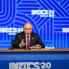Tổng thống Nga Vladimir Putin phát biểu trong cuộc họp báo bên lề Hội nghị cấp cao BRICS ở Kazan ngày 24/10. (Ảnh: THX/TTXVN)