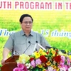 Thủ tướng Phạm Minh Chính chủ trì Hội nghị triển khai đề án phát triển bền vững một triệu hécta lúa vùng Đồng bằng sông Cửu Long. (Ảnh: Dương Giang/TTXVN)