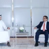 Thủ tướng Phạm Minh Chính tiếp Chủ tịch điều hành Trung tâm Tài chính Dubai Arif Amiri. (Ảnh: Dương Giang/TTXVN)