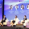 Các diễn giả thảo luận tại Diễn đàn Đầu tư Việt Nam 2025. (Ảnh: Hứa Chung/TTXVN)