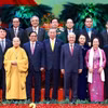 Lãnh đạo Đảng, Nhà nước chụp ảnh chung với các đại biểu. (Ảnh: TTXVN)