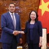 Phó Chủ tịch nước Võ Thị Ánh Xuân tiếp Đại sứ Thụy Điển tại Việt Nam Johan Ndisi. (Ảnh: Phạm Kiên/TTXVN)