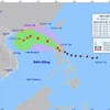 Đường đi của bão Toraji lúc 19h ngày 11/11/2024. (Ảnh: TTXVN phát)