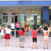 Trẻ 5 tuổi tại một trường mầm non công lập. (Ảnh: Tường Quân/TTXVN)
