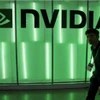 Biểu tượng của Tập đoàn Nvidia tại triển lãm máy tính ở Đài Loan (Trung Quốc). (Ảnh: Reuters/TTXVN)