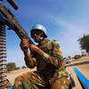 Binh sỹ Ethiopia trong Phái bộ an ninh lâm thời của LHQ tại Abyei (UNISFA) tuần tra tại Abyei, Sudan. (Ảnh: AFP/ TTXVN)
