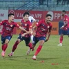 Công an Hà Nội vươn lên dẫn đầu bảng xếp hạng V-League 2024-2025 sau chiến thắng 3-0 trước SHB Đà Nẵng. (Ảnh: Việt Anh/Vietnam+)