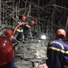 Sập giàn giáo khiến 5 người thương vong tại Đà Nẵng. (Ảnh: TTXVN)