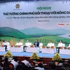 Thủ tướng Chính phủ Phạm Minh Chính đối thoại với nông dân Việt Nam năm 2022. (Ảnh: Dương Giang: TTXVN)