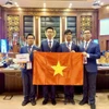 Các thành viên đội tuyển Olympic Tin học quốc tế của Việt Nam năm 2024. (Ảnh: PV/Vietnam+)