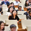 Các đại biểu Quốc hội làm việc tại hội trường trong Kỳ họp bất thường lần thứ 5, Quốc hội khóa XV. (Ảnh: CTV/Vietnam+)