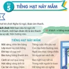 Bài thơ "Tiếng hạt nảy mầm" trong sách giáo khoa Tiếng Việt lớp 5. (Ảnh chụp màn hình)