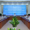 Phó Thủ tướng Trần Hồng Hà phát biểu chỉ đạo tại cuộc làm việc. (Ảnh: TTXVN phát)