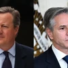 Ngoại trưởng Anh David Cameron và người đồng cấp Mỹ Antony J. Blinken. (Nguồn: AFP/TTXVN)