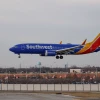 Máy bay của Hãng hàng không Southwest Airlines hạ cánh xuống sân bay quốc tế Chicago Midway ở Chicago, bang Illinois, Mỹ. (Ảnh: AFP/TTXVN)