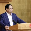 Thủ tướng Phạm Minh Chính kết luận phiên họp. (Ảnh: Dương Giang/TTXVN)