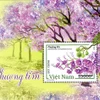 Mẫu và blốc bộ tem “Phượng tím”. (Nguồn: VNPost)