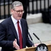 Tân Thủ tướng Anh Keir Starmer phát biểu bên ngoài tòa nhà số 10 phố Dowing, ngày 5/7. (Ảnh: THX/TTXVN)