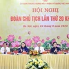 Đoàn Chủ tịch điều hành hội nghị. (Ảnh: Minh Đức/TTXVN)