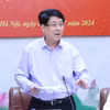 Thường trực Ban Bí thư Lương Cường phát biểu chỉ đạo buổi làm việc. (Ảnh: Phương Hoa/TTXVN)