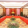 Tổng Bí thư Nguyễn Phú Trọng chúc Tết Nguyên đán Giáp Thìn 2024. (Ảnh: Trí Dũng/TTXVN)