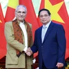 Thủ tướng Phạm Minh Chính với Tổng thống Timor-Leste Jose Ramos-Horta. (Ảnh: Dương Giang/TTXVN)