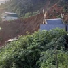 Hiện trường vụ sạt lở ở Sơn La. (Ảnh: TTXVN phát)