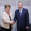 Tổng Bí thư, Chủ tịch nước Tô Lâm tiếp Tổng Giám đốc Quỹ Tiền tệ Quốc tế (IMF) Kristalina Georgieva. (Ảnh: Lâm Khánh/TTXVN)