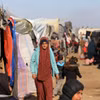 Người tị nạn Palestine tại một trại tạm ở thành phố Rafah, Dải Gaza ngày 26/1/2024. (Ảnh: THX/TTXVN)