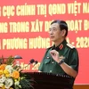 Đại tướng Phan Văn Giang, Ủy viên Bộ Chính trị, Phó Bí thư Quân ủy Trung ương, Bộ trưởng Bộ Quốc phòng phát biểu. (Ảnh: An Đăng/TTXVN)