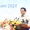 Thủ tướng Phạm Minh Chính phát biểu chỉ đạo Hội nghị. (Ảnh: Dương Giang/TTXVN)
