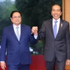 Thủ tướng Phạm Minh Chính hội kiến Tổng thống Cộng hòa Indonesia Joko Widodo. (Ảnh: Dương Giang/TTXVN)