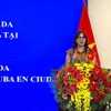 Bà Ariadne Feo Labrda - Tổng Lãnh sự Cộng hòa Cuba tại Thành phố Hồ Chí Minh phát biểu. (Ảnh: Ánh Tuyết/TTXVN)